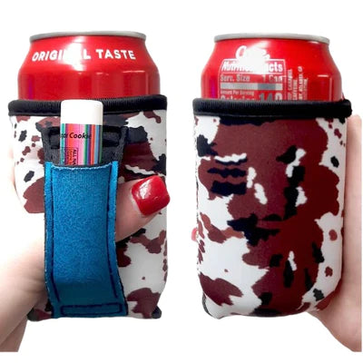 COWHIDE W/ TURQUOISE LEATHER 12OZ REGULAR CAN HANDLER