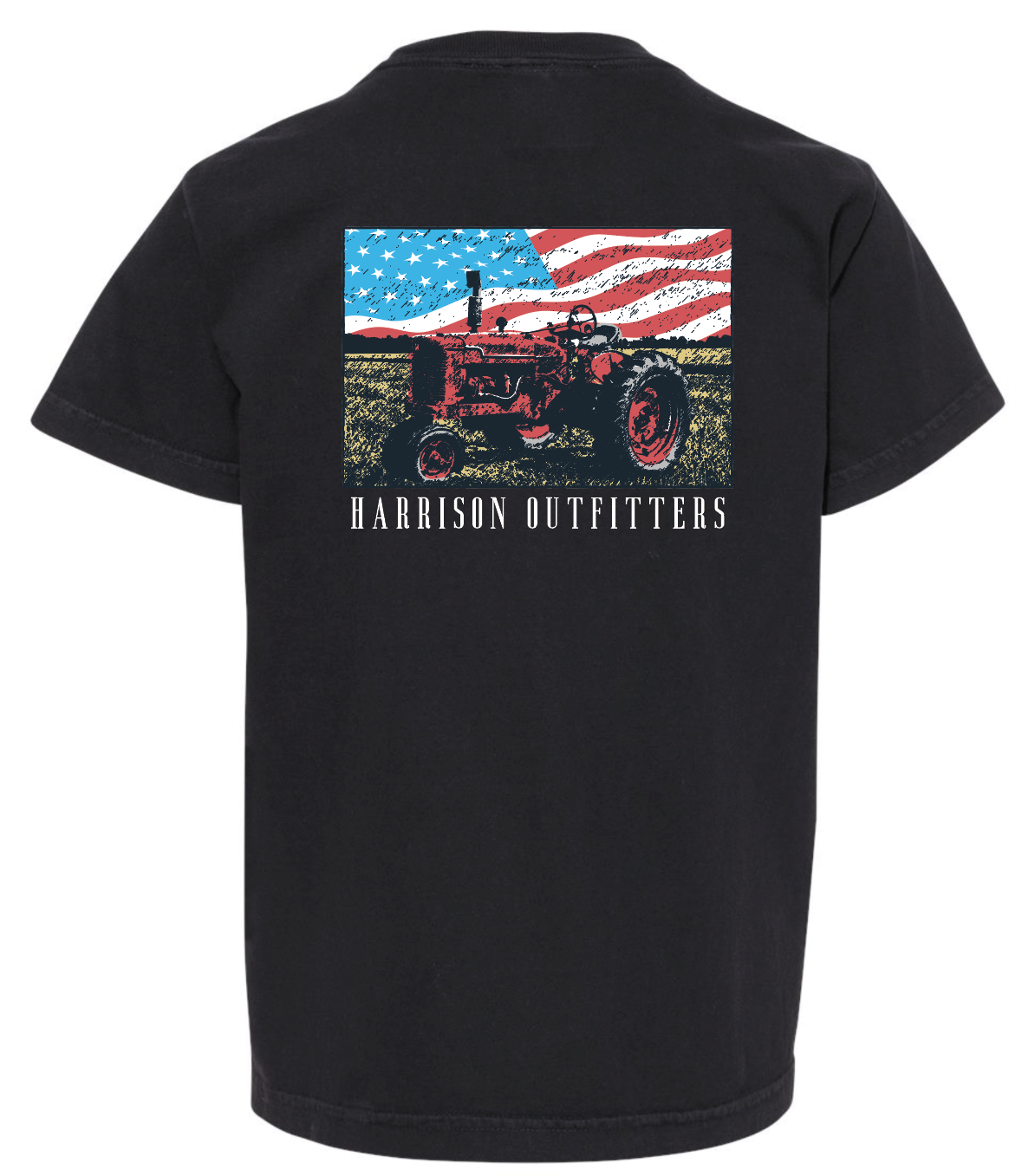 3012S Patriotic Tractor- Black
