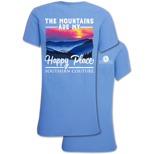 MOUNTAINS ARE MY HAPPY PLACE- SC CLASSIC TEE