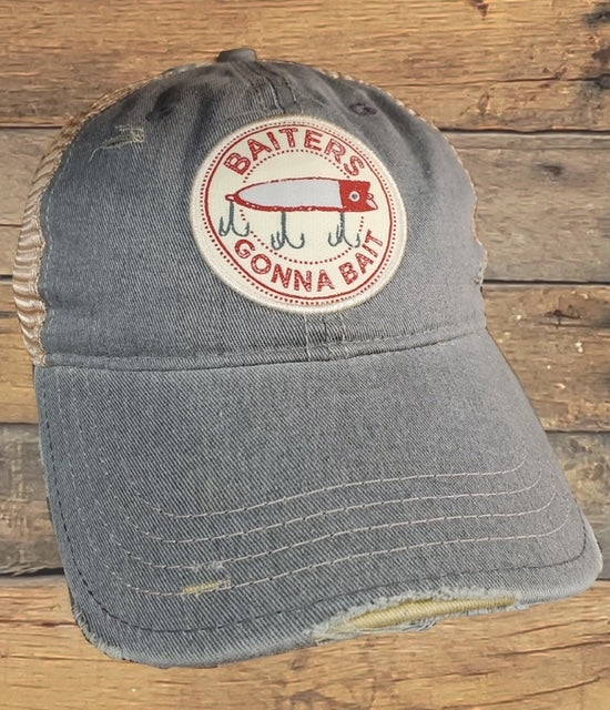 Baiters Gonna Bait- Hat- Distressed Gray