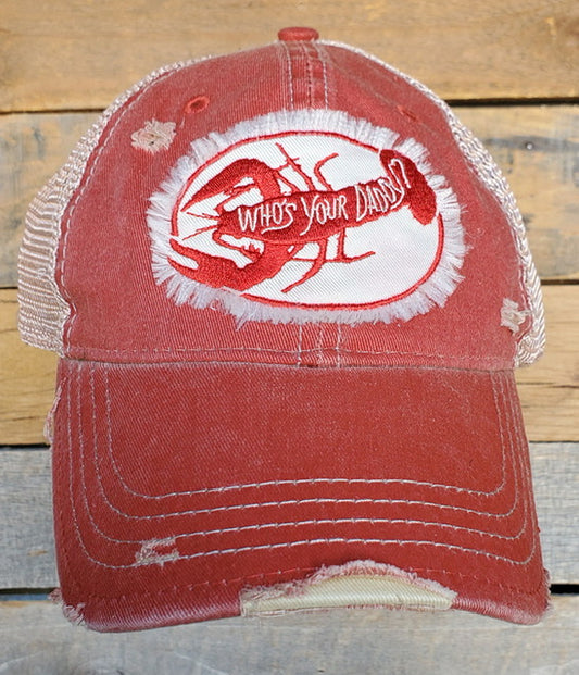Who's Your Daddy- Hat- Distressed Red